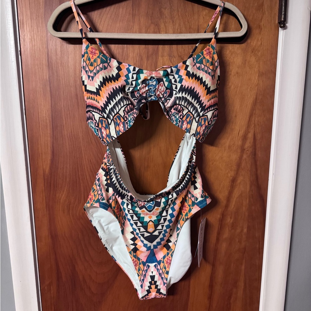 NWT Athleta Multicolor Geometric One Piece Swimsuit